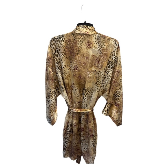 Delicates Floral and Leopard Satin Robe - Picture 7 of 9
